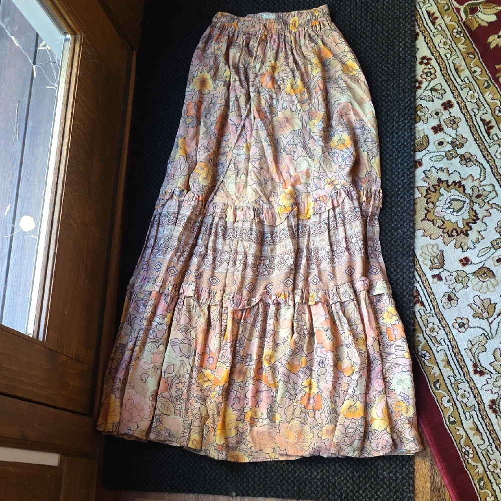 Spell Multicolor Floral Maxi Skirt